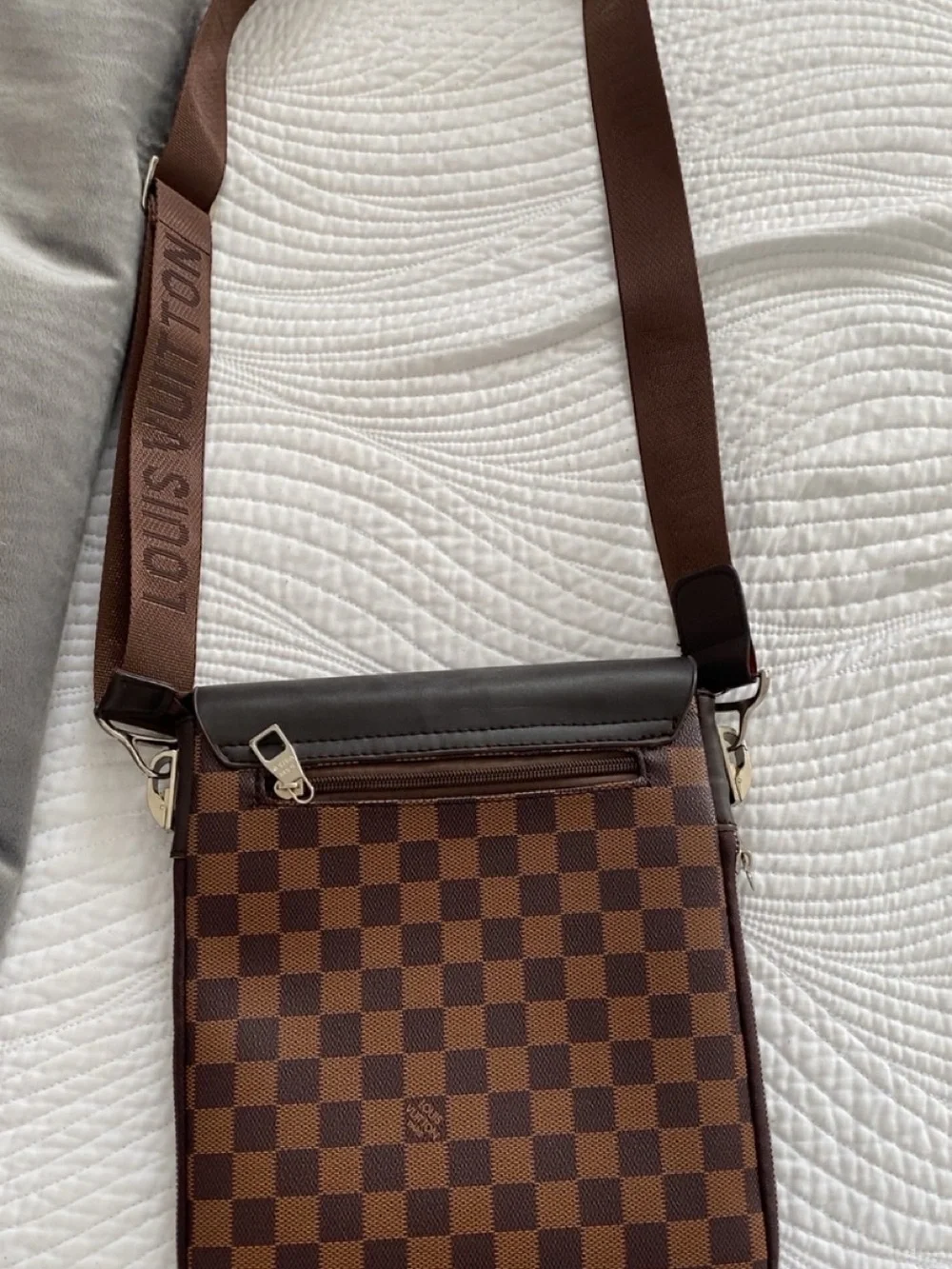 Louis Vuitton Dark Brown & Checker Canvas Messenger Bag